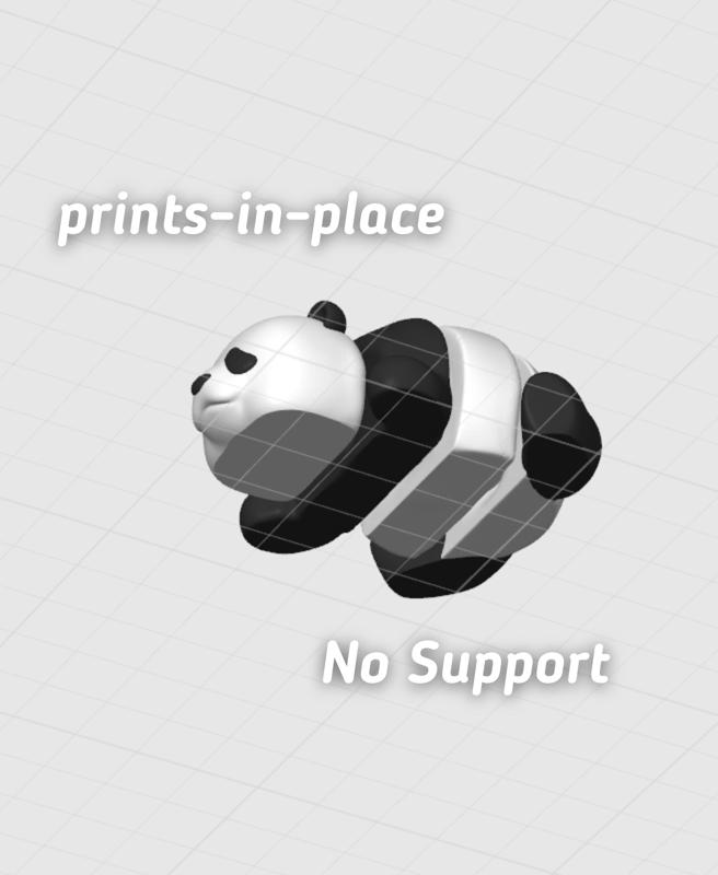 Playful Panda – Fidget Articulating Panda – Ludo 3D Printed Animal Flexy