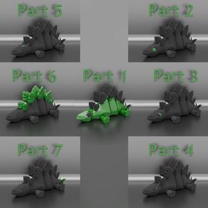 Articulated Stegosaurus – separated Parts Puzzle!