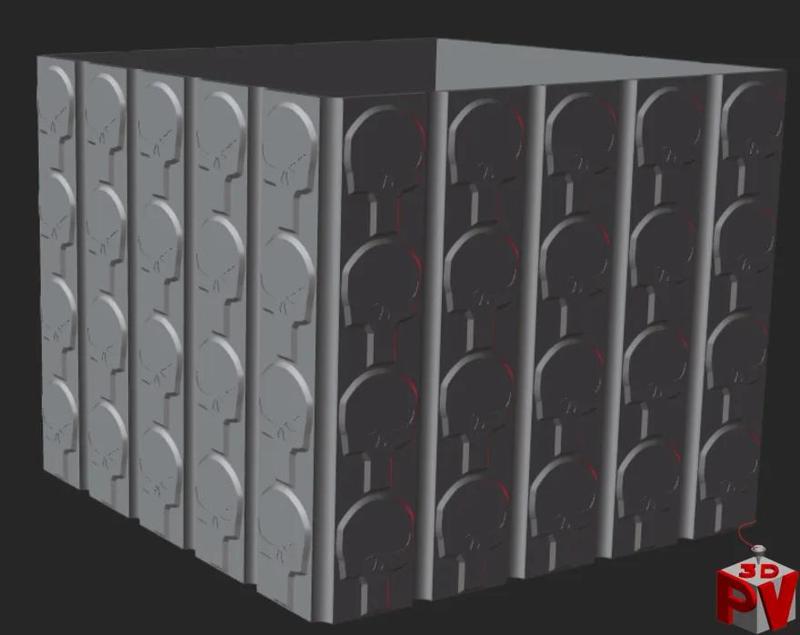 Punisher Square Organizer Bin (Vase Mode)