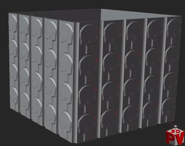 Punisher Square Organizer Bin (Vase Mode)