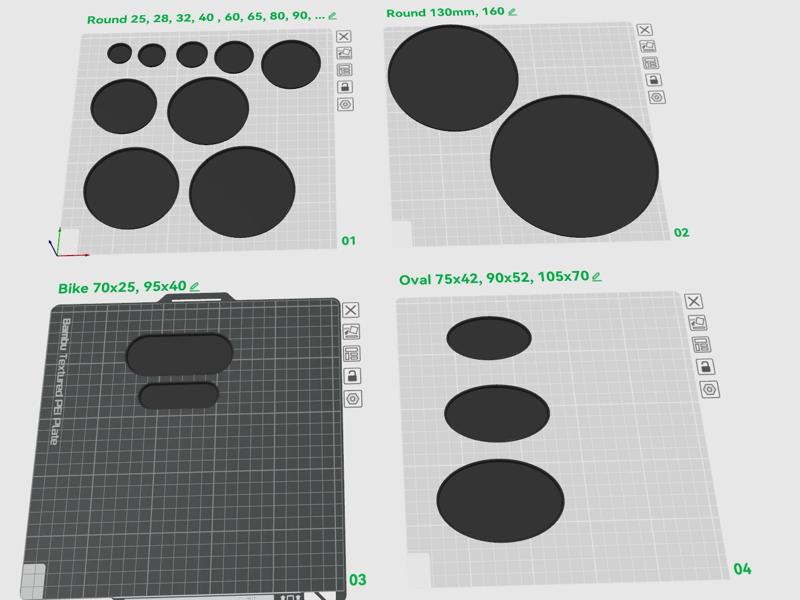All warhammer 40K base (round, oval, bike)