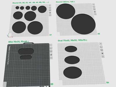 All warhammer 40K base (round, oval, bike)