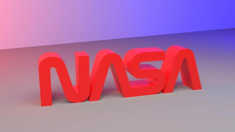 NASA Logo – 3D Freestanding NASA Worm Logo