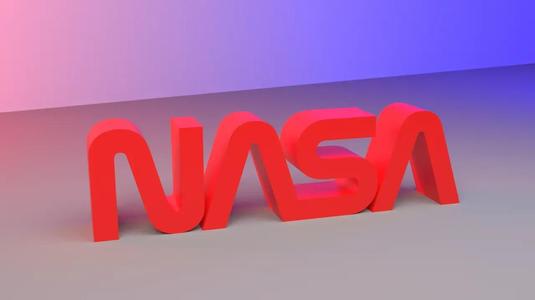 NASA Logo – 3D Freestanding NASA Worm Logo