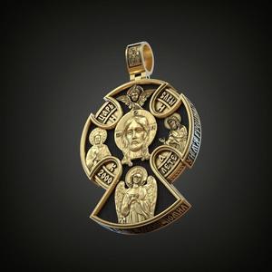 Orthodox  christian cross wood saints jesus cyrillic prayer
