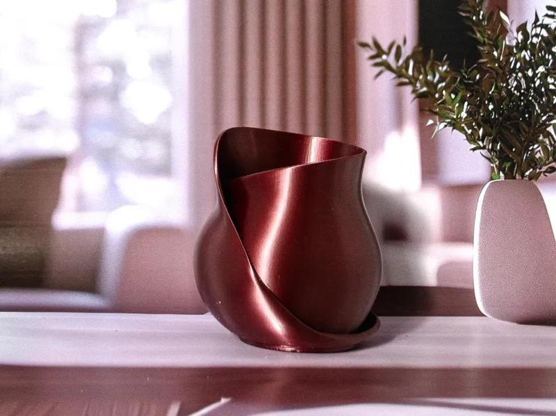 Christmas Ribbon Vase