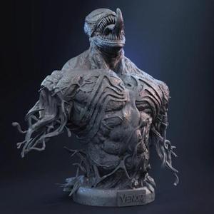 Venom Bust STL files for 3D printing | Assembly Model
