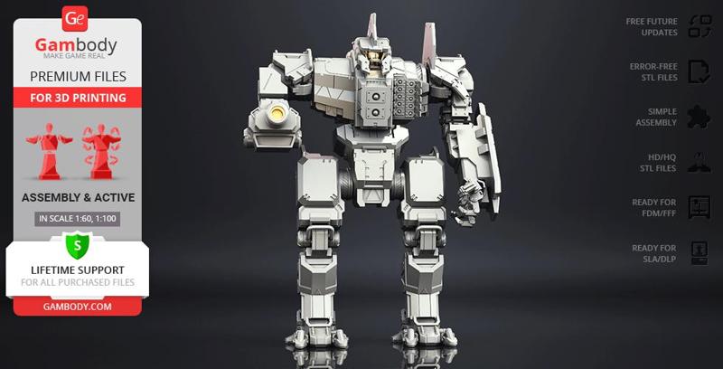 MWO Centurion 3D Printing Model | Assembly + Action
