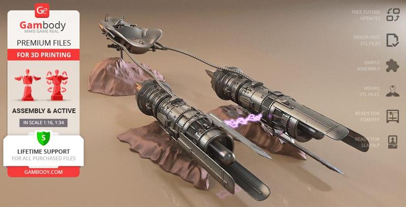 Anakin’s Podracer 3D Printing Model | Assembly + Action