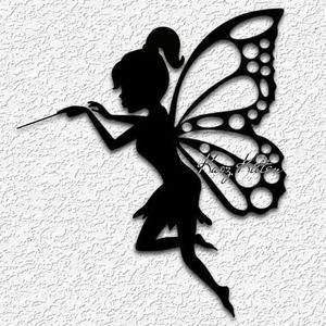 forest fairy with wand wall art magical garden fairie home decor