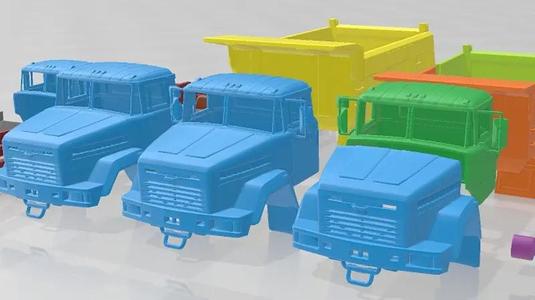 KrAZ 65055 Dump Truck 2004 Printable Truck