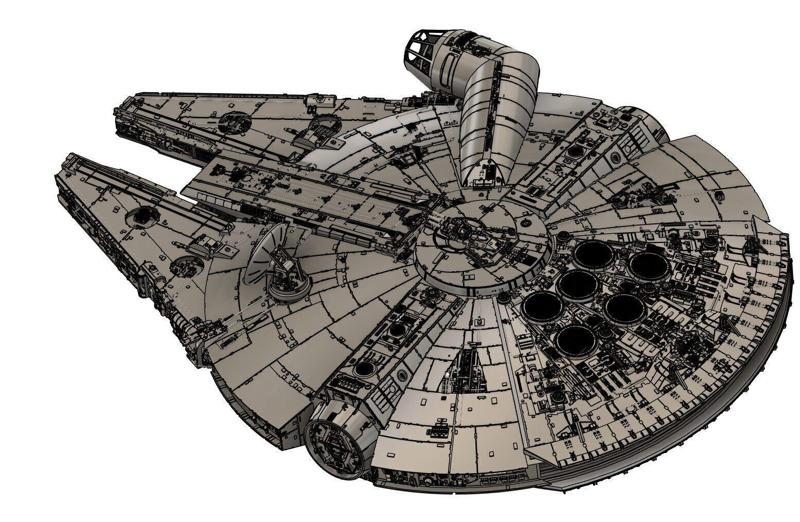 MILLENNIUM FALCON 5 FOOT  REPLICA KIT SET