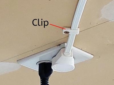 Cable Clip / Clamp for Flat Power Cords, 2 & 3 Wire   
