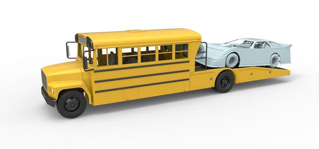 Vintage Transporter truck for Race car Version 5 Scale 1 to 25