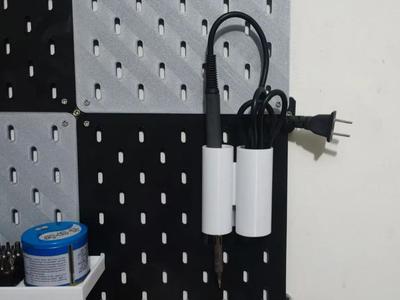 Soldering Iron IKEA Pegboard Holder (3mm) with 5mm version added