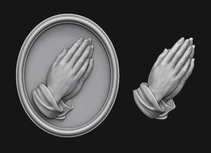 Praying Hands Medallion