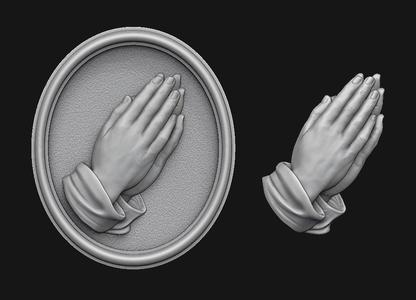 Praying Hands Medallion