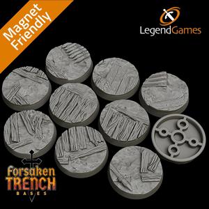LegendGames 32mm round bases for Trench Crusade x10 plain
