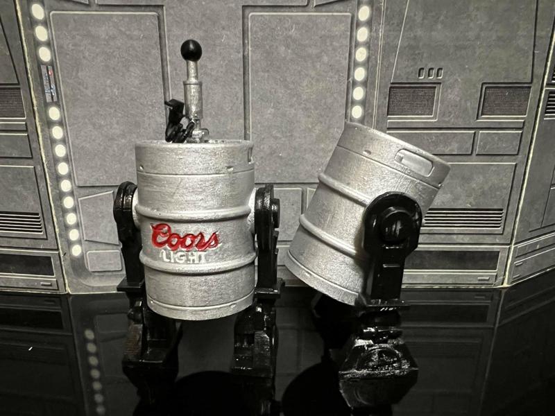STAR WARS R2-KEG, BEER KEG ASTROMECH DROID, CUSTOM UNPRODUCED KENNER, HASBRO ACTION FIGURE, 3.75", 1/18, 5POA