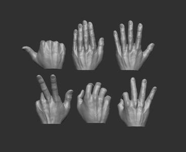 Set 2 of naked hands – 6 naked hands for mcfarlane figures