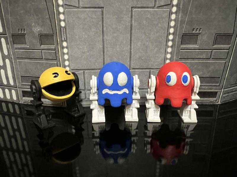 STAR WARS R2-PACMAN GHOSTS HALLOWEEN SPECIAL 2023, CUSTOM UNPRODUCED KENNER, HASBRO ACTION FIGURE, 3.75", 1/18, 5POA