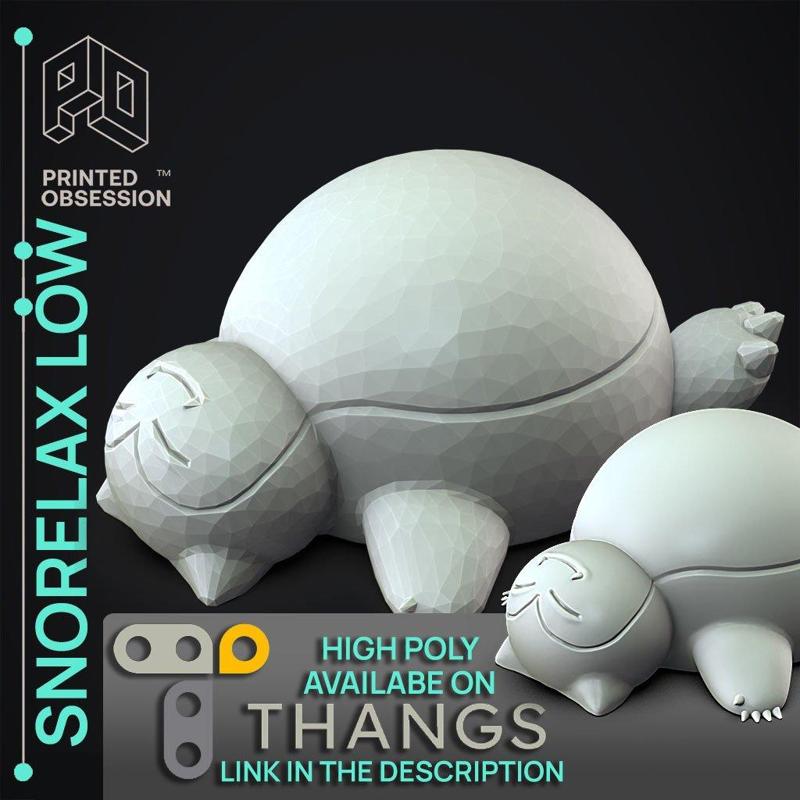 Snorelax - Low Poly - Fan Art - Pokemon