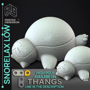 Snorelax - Low Poly - Fan Art - Pokemon