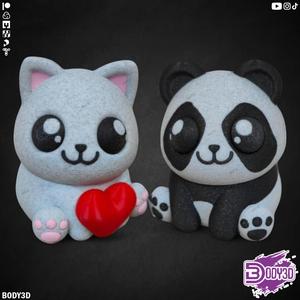 Crazy Panda & Cat