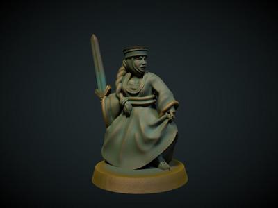 Warrior Maiden 28mm (No supports needed)