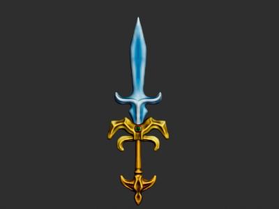 A Battle Sword 3d Model