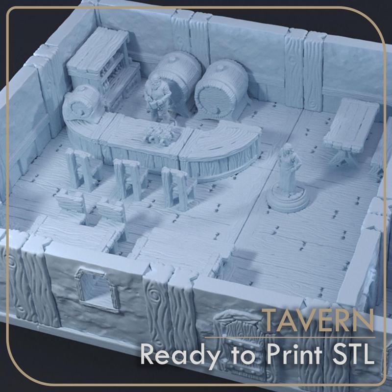 Tavern set for DnD game 3D Model Collection