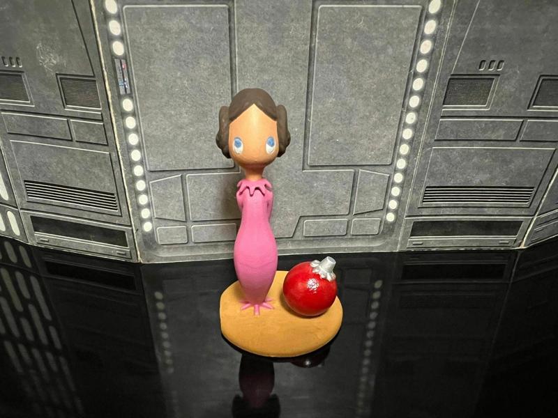 STAR WARS ADVENT CALENDAR 2023 DAY #15 LEIA LOU WHO, DR SEUSS THE GRINCH ACTION FIGURE, 3.75", 1/18 KENNER, HASBRO