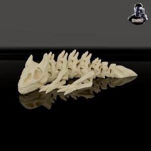 Skeleton Dragon Keychain – Articulated, Print in Place – No Supports