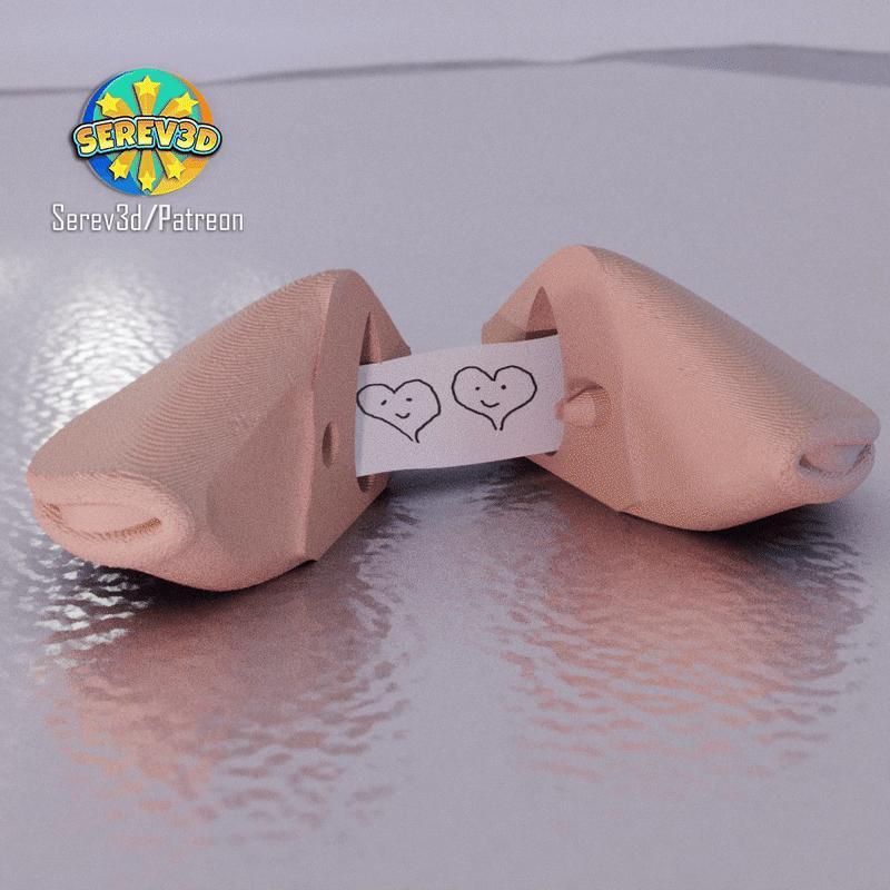 Fortune Cookie (With hidden note container)