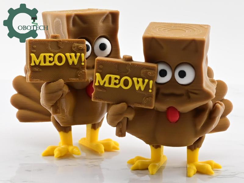 Articulated Meow Turkey – Fun  Toys – Unique Gifts – Home/Desk Decor – Fall Decor – Thanksgiving Decor