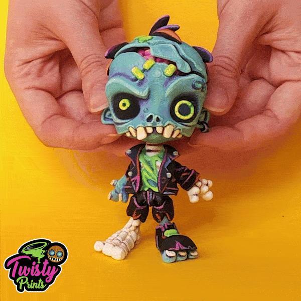 🧟🧠Articulated  Zombie🧠🧟 – Colored file Included