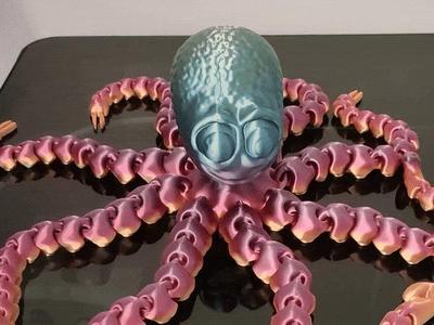 Happy Articulated Octopus! Print In Place!