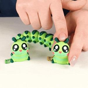 Cute Flexi Caterpillar 🐛✨ (Toy, Keychain), Articulated ✨