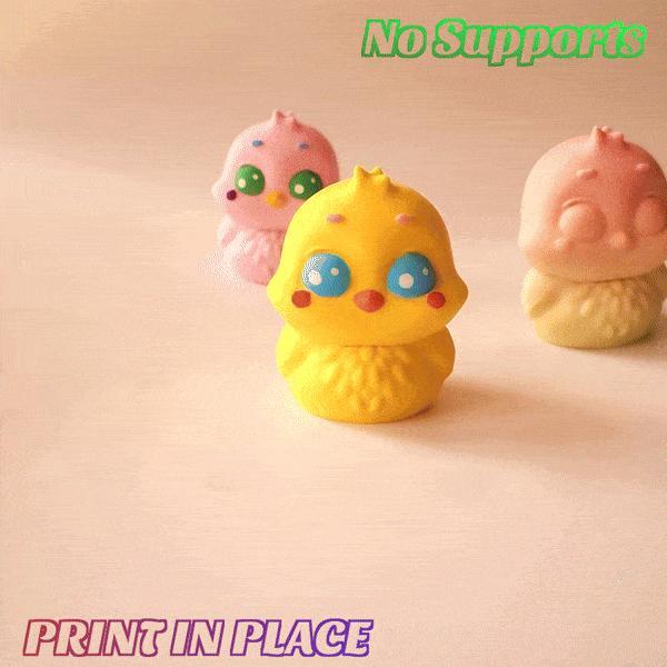 🐥Articulated Cute Chibi Chick- Kawai Creature🐥