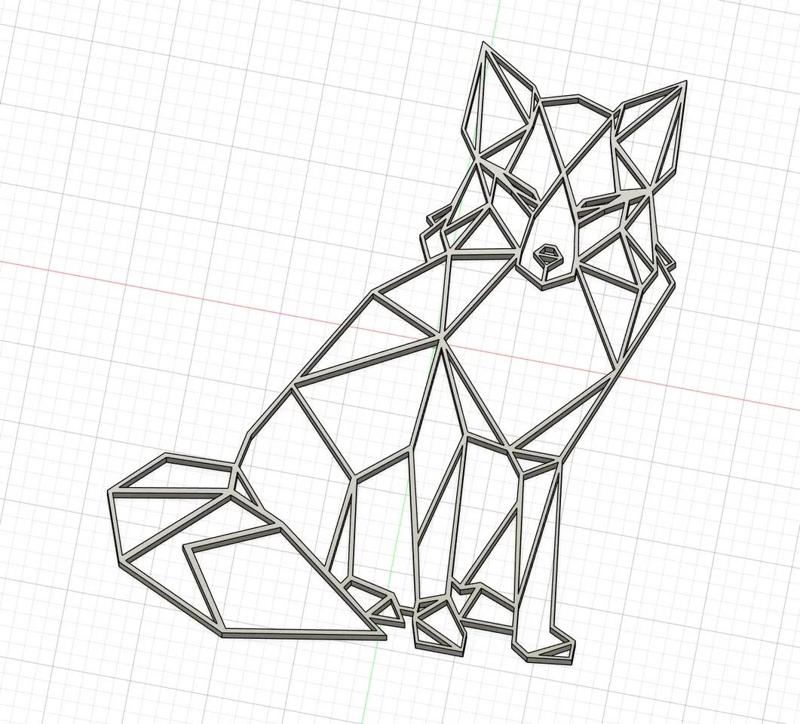 Geometrical Fox Wall Art