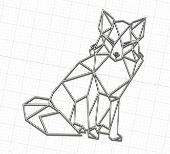 Geometrical Fox Wall Art