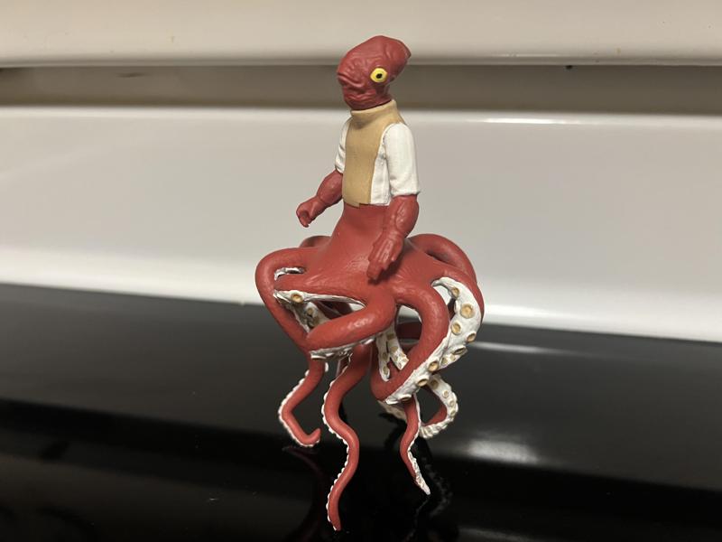 STAR WARS ADMIRAL ACKBAR SQUID BODY, VINTAGE CUSTOM UNPRODUCED KENNER, HASBRO ACTION FIGURE, 3.75", 1/18, 5POA