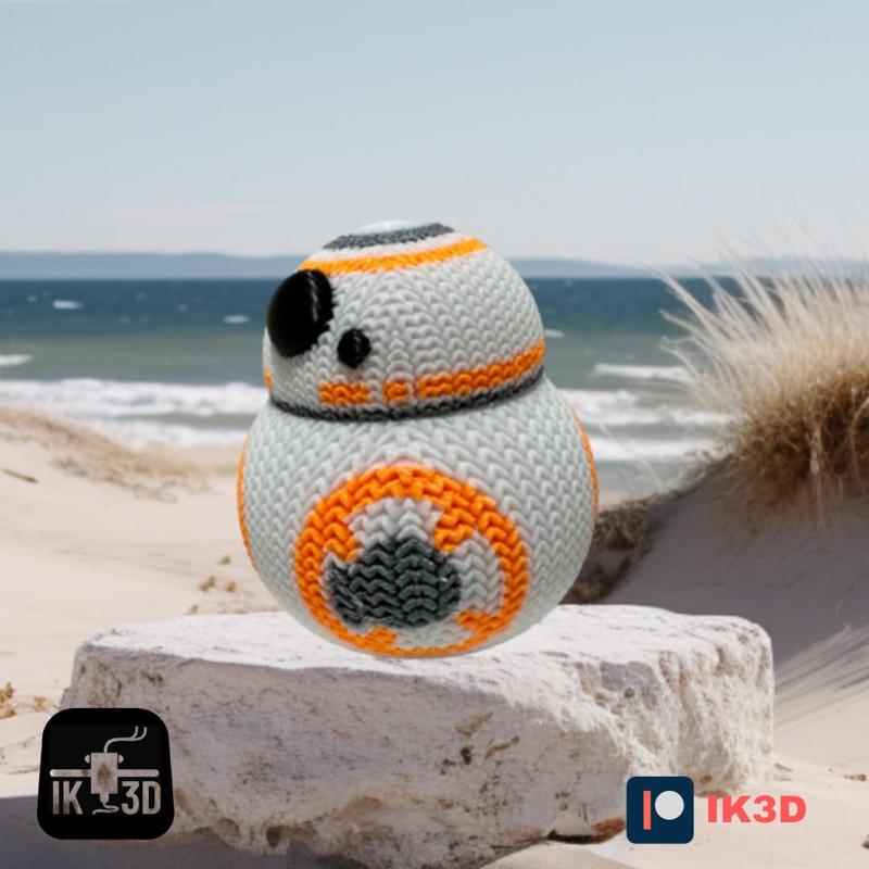 KNITTED BB8 DROID FIGURINE AND ORNAMENT – STAR WARS