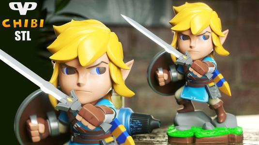 Link BOTW Chibi STL for 3D Printing ChibiSTL 3DXM