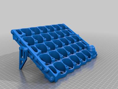 Overly complicated folding 34mm model paint rack (Citadel)