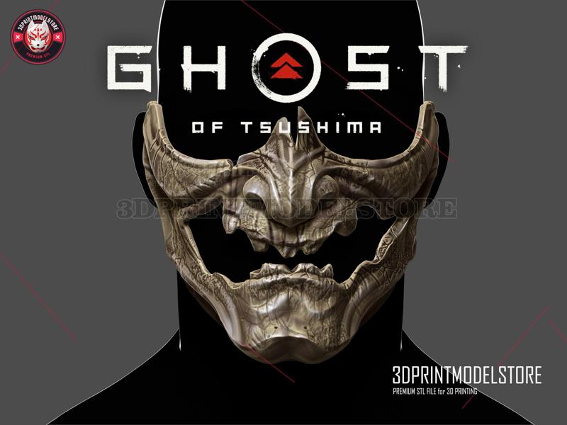 Ghost of Tsushima Skeletal Mask – Japanese Oni Samurai Helmet