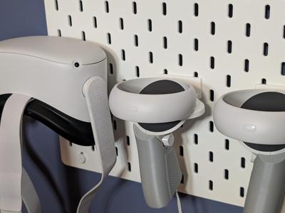 Quest 2 Set Holder for Ikea Pegboard (Skadis)