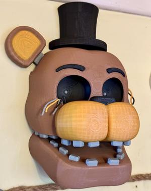 WITH EYES!!! Golden Freddy Mask – Wall Mounted
