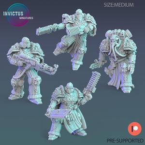 Space Dark Knights Set / Alien Soldier / Space Officer / Cyberpunk Warrior / Cosmic Invasion / Trooper Attack / Sci-Fi Encounter