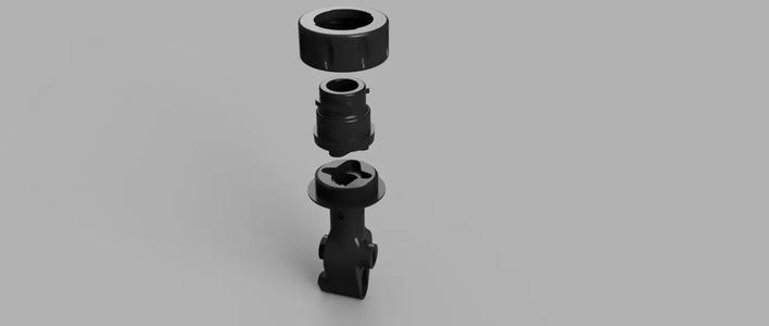 Mod - F-16 "Soleil" stick adapter (Olukelo arm, adapter for swapping sticks)   